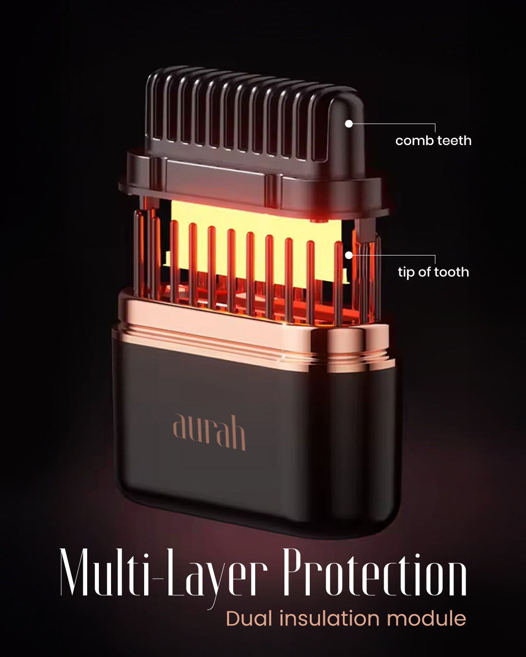 Aurah Flow | On-the-Go Straightening Comb