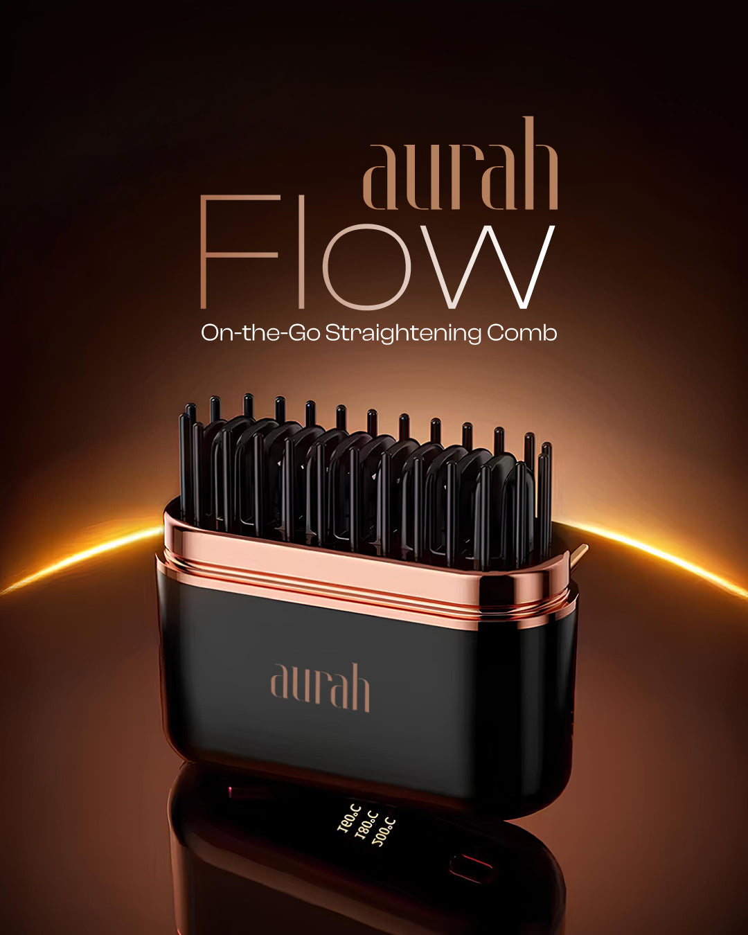 Aurah Flow | On-the-Go Straightening Comb